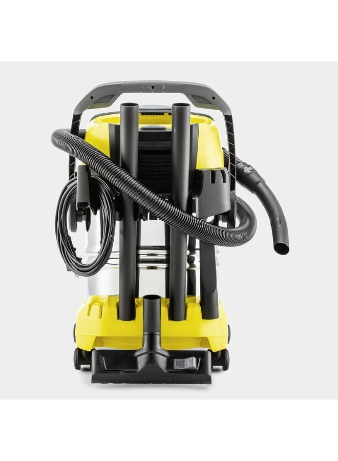 KARCHER WD 5 S Wet and Dry Vacuum Cleaner with Blower Function, 1200W Power, 25L Stainless Steel Container, Patented Filter Cleaning & 2.2m Hose, for Garage, Workshop & Renovations, Yellow 25 L 1200 W 16283830.0 Yellow - Image 5