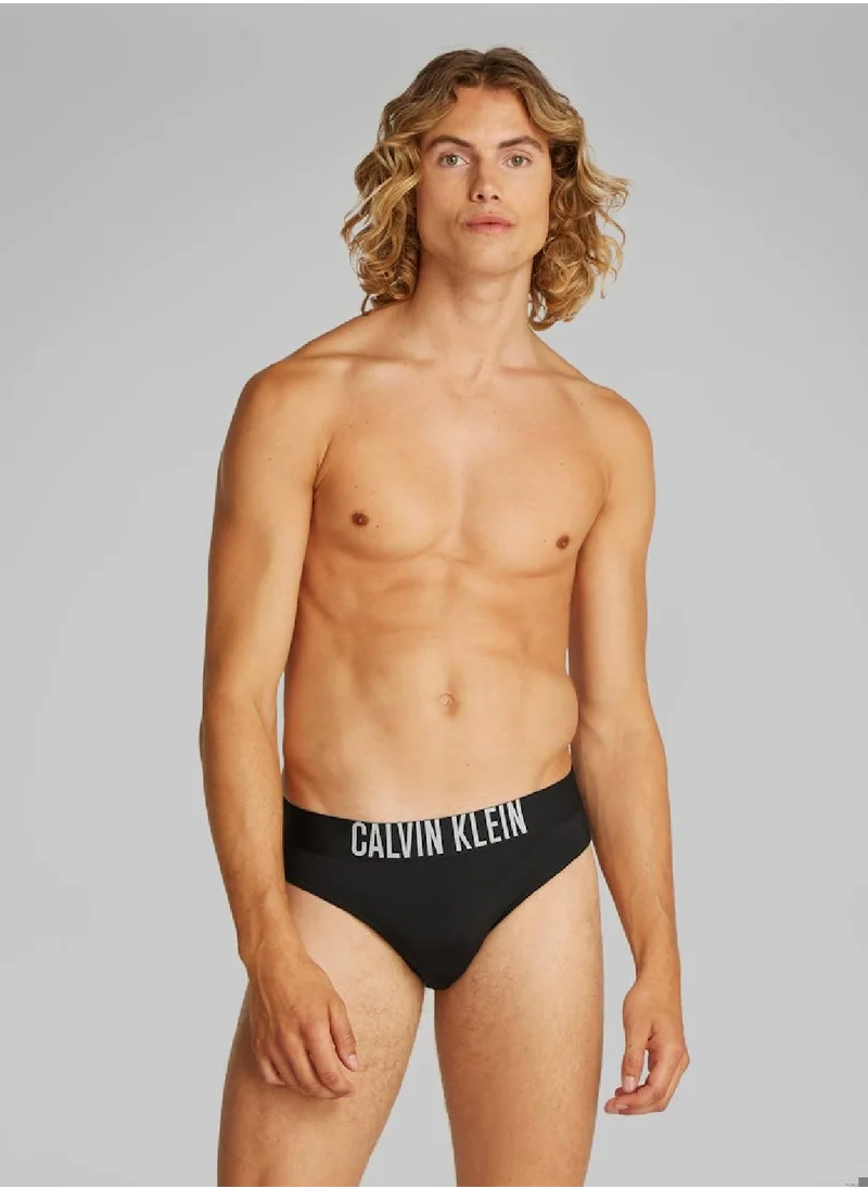 Calvin Klein Jeans Men's Swimwear Briefs - Nylon, Black