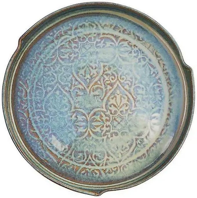 CASTLE ARCH POTTERY CERAMIC SERVING DISH WAVE HANDMADE POTTERY HANDCRAFTED PRESENT KITCHENWARE HOUSEWARMING GIFT BIRTHDAY PRESENT LIGHT BLUE
