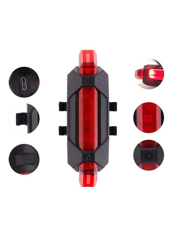NIBEMINENT Portable USB Rechargeable Bicycle Laser Projector Rear Tail Light  - Image 4