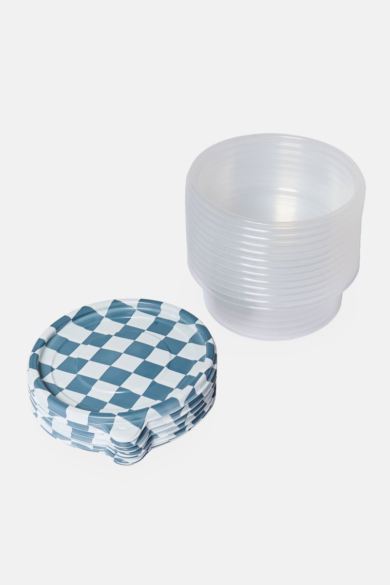 COOK WITH COLOR 24 Pieces Checkered Food Storage Containers, Multicolor - Image 2