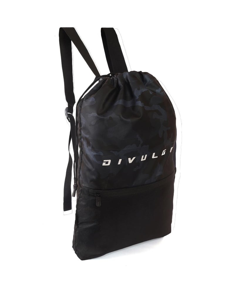 DIVULGE Thunder Drawstring Daypack bag, Sports bag, Gym bags, Backpack With Zip pocket, Dark Brown - Image 4