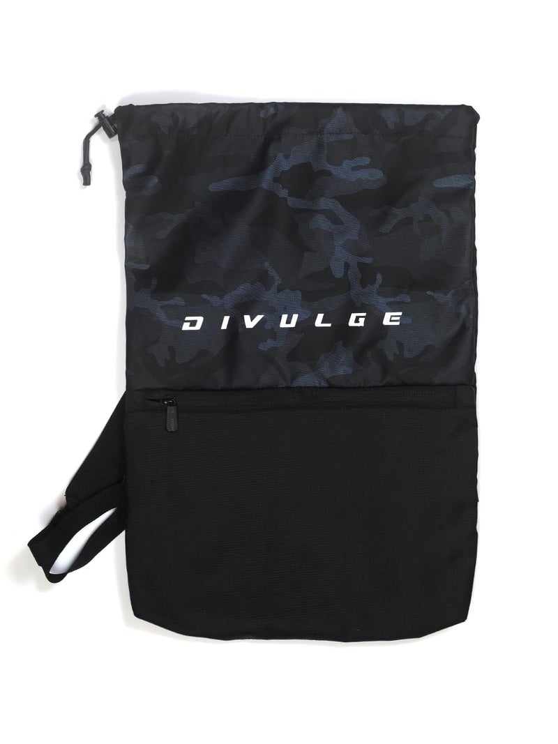 DIVULGE Thunder Drawstring Daypack bag, Sports bag, Gym bags, Backpack With Zip pocket, Dark Brown - Image 2