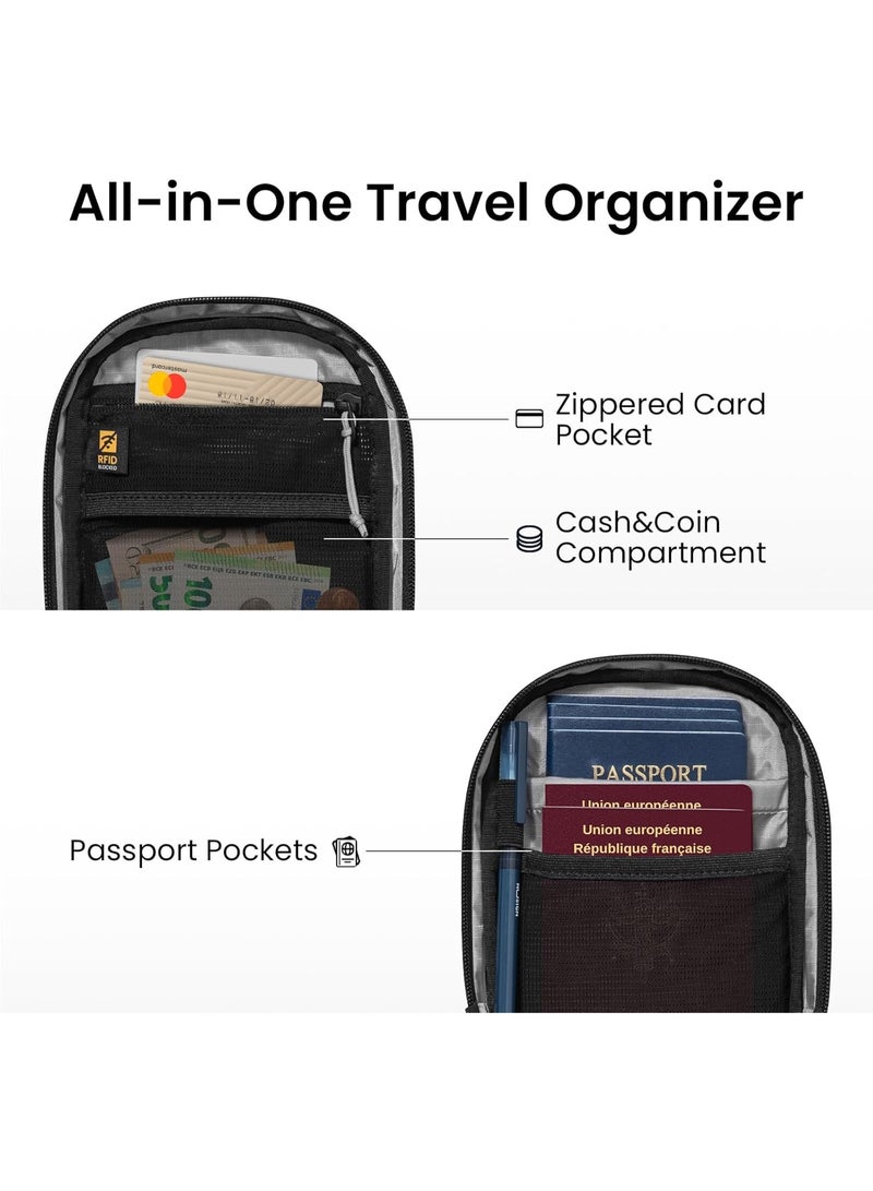 Tomtoc Aviator-T37 Eco-Friendly Anti-Theft Crossbody Bag with RFID Blocking – Lockable Sling Passport Bag for Men & Women, Holds 4–6 Passports, Cards & Travel Documents  - Image 3