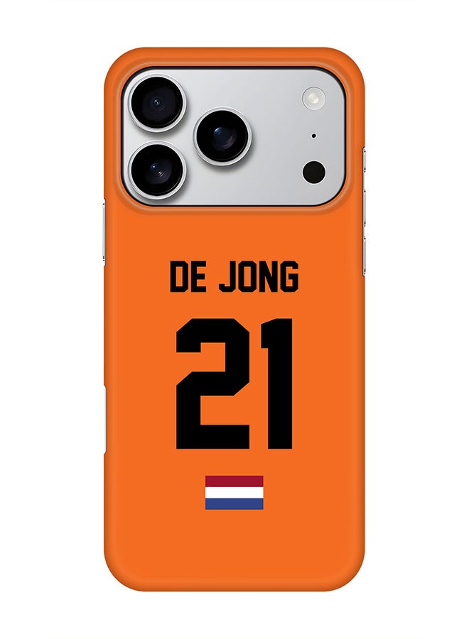 Stylizedd For iPhone 17 Pro,Case, [Compatible with MagSafe] Magnetic cover Slim fit Protection Matte, - Football - Netherlands - De Jong