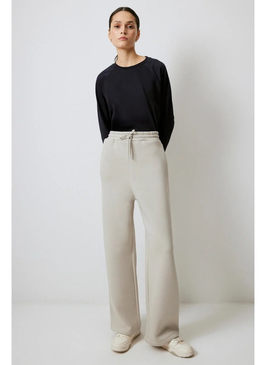 Touche Elastic Waist Raised Knitted Trousers