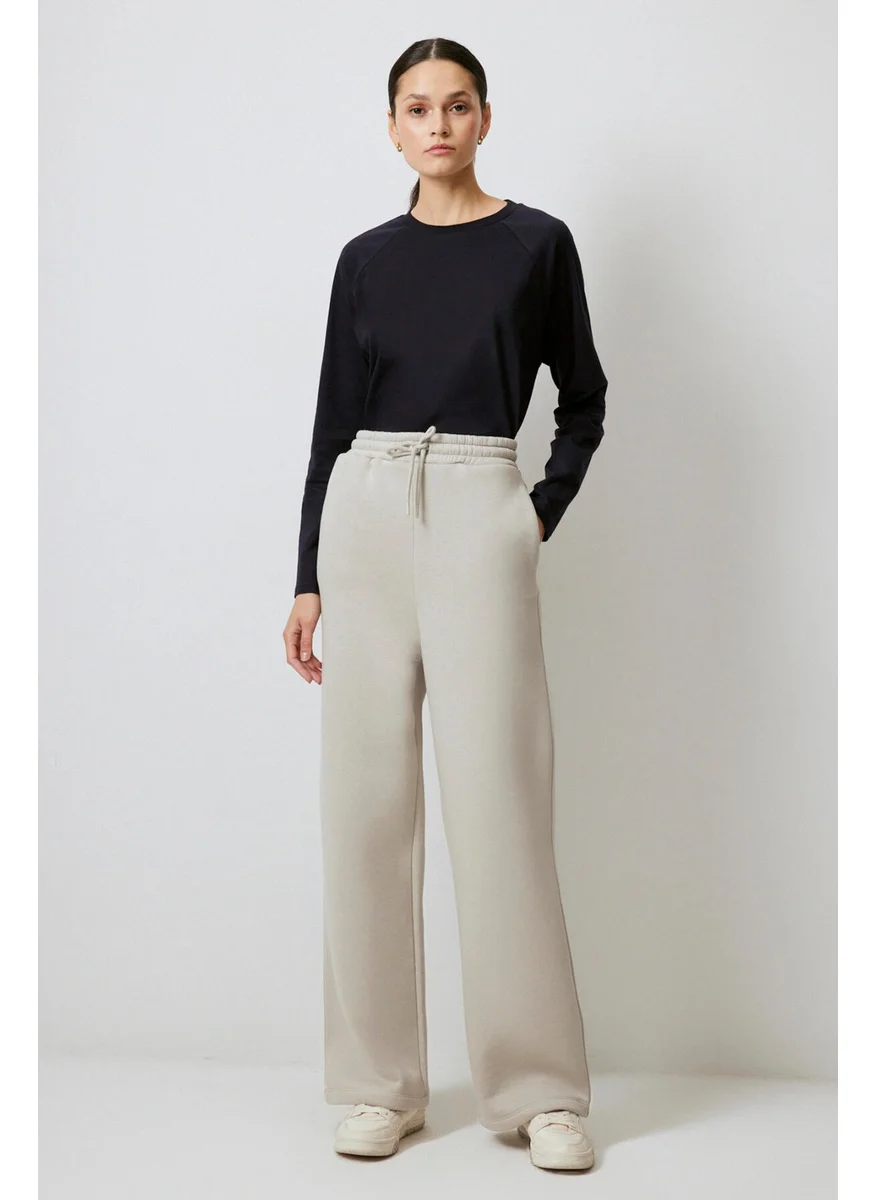 Touche Elastic Waist Raised Knitted Trousers