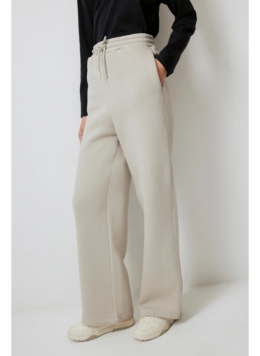 Touche Elastic Waist Raised Knitted Trousers
