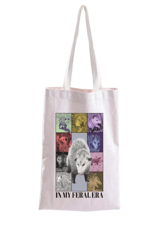 BLUPARK Possum Tote Bag Possum Themed Gift Opossum Lover Grocery Shopping Handbag Possum Owner Gift For Women In My Feral Era Tote (In My, Feral Era Tote) - Image 4