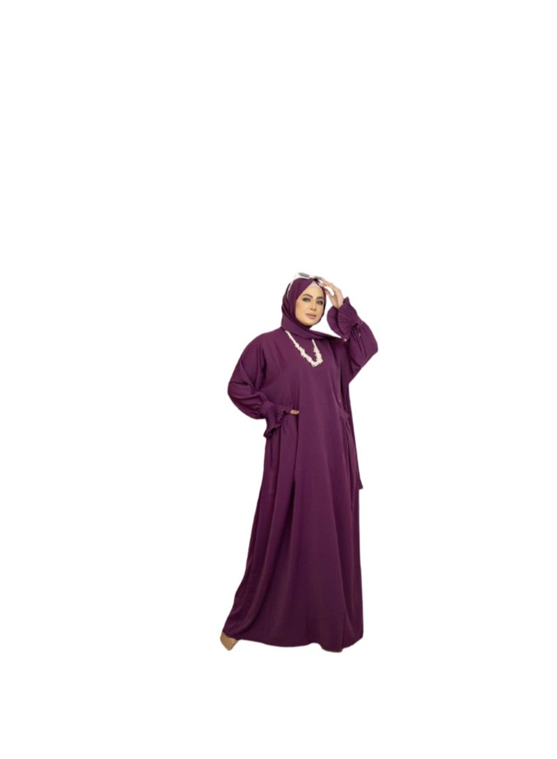 اسدال حريمي وطرحه نبيتي   قطعتين  - Image 1