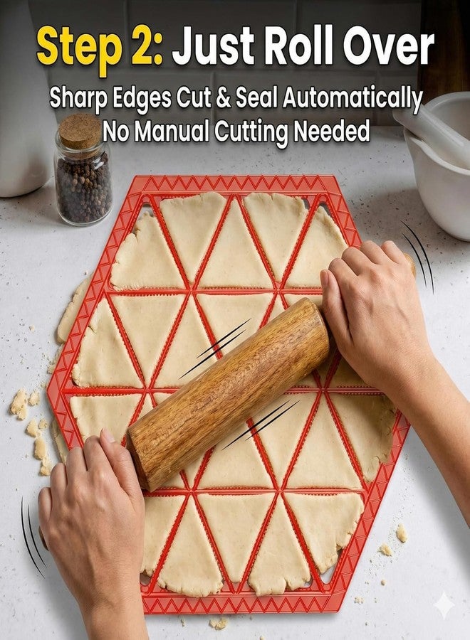 ARIDAM Samosa Maker – 24 Pcs Non-Stick Samosa Press for Homemade Snacks | Fast & Easy Dough Mould | Uniform Shape, Mess-Free Cooking, Ideal for Parties, Kitchen[ Samosa Making Tool] - Image 5