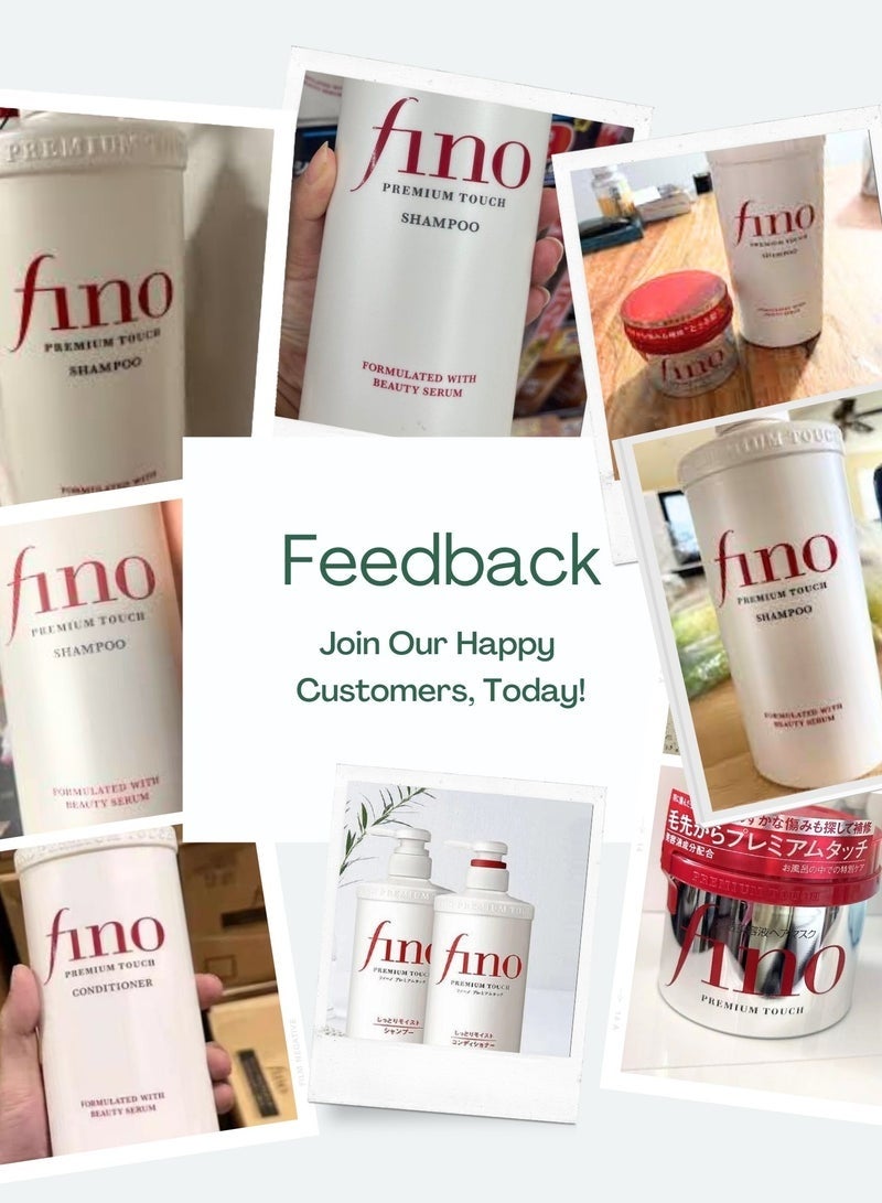 Fino Premium Touch Moist Shampoo & Conditioner Set 550ml – Deep Moisturizing and Nourishing Hair Care Bundle for Dry and Damaged Hair - Image 4