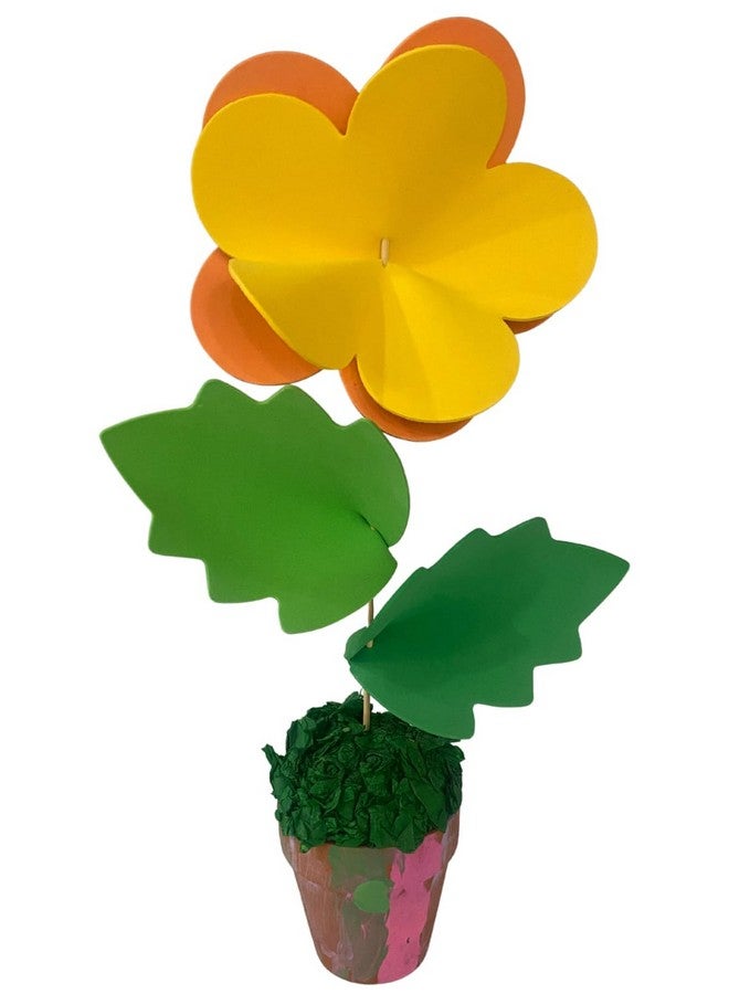 AoneFun Flower Cutouts - 24 Foam Flower Cut Outs Flower Decoration Bulletin Board Cut Outs Flower Classroom Decor Flower Decorations Cutouts For Classroom Decoration 6" Medium Large Die Cut Shapes Craft Foam - Image 2