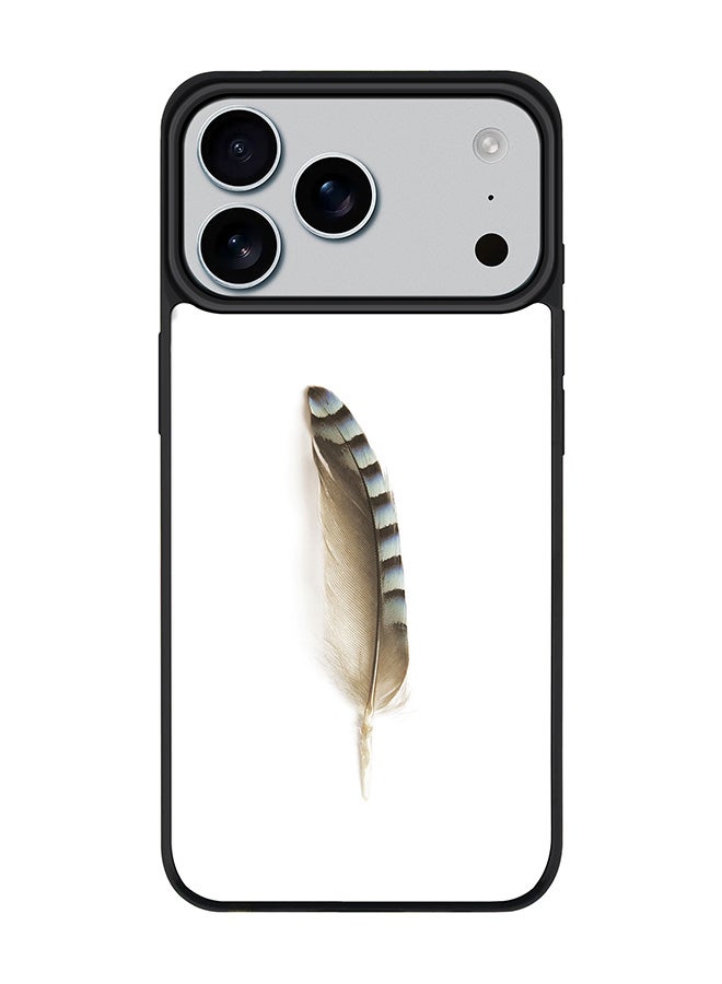 Stylizedd iPhone 17 Pro Max Case, [Compatible with MagSafe] Slim Magnetic cover Phone Case iPhone 17 Pro Max -Lonely Feather - Image 1