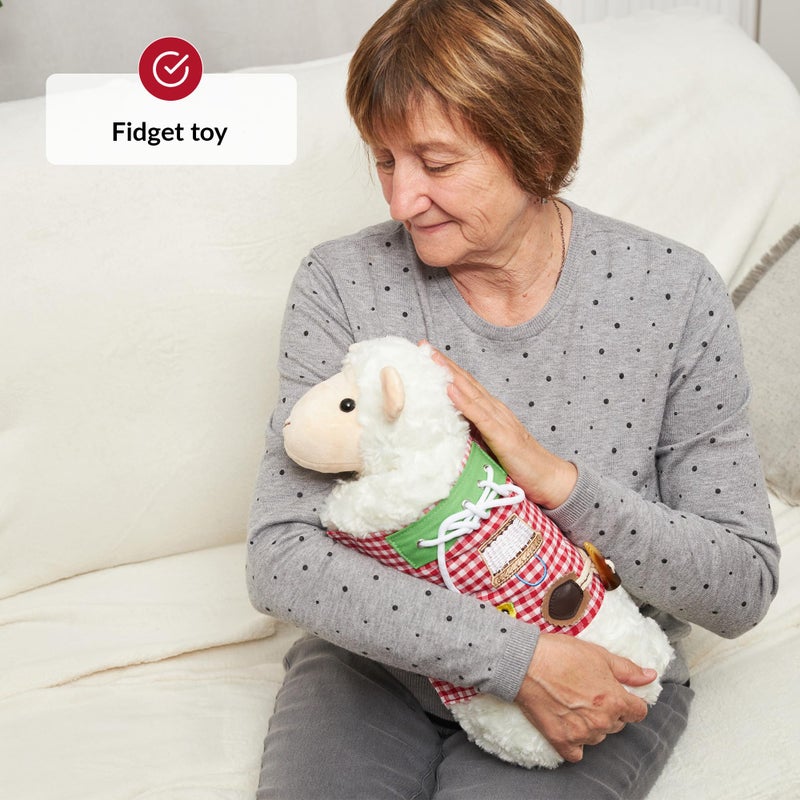 ODOXIA Fidget Muff and Blanket for Elderly | Fidget Blanket for Dementia | Sensory Blanket & Toy | Dementia Products for Elderly | Activities for Alzheimer's or Dementia | ODOXIA Fidget muff (White) - Image 2