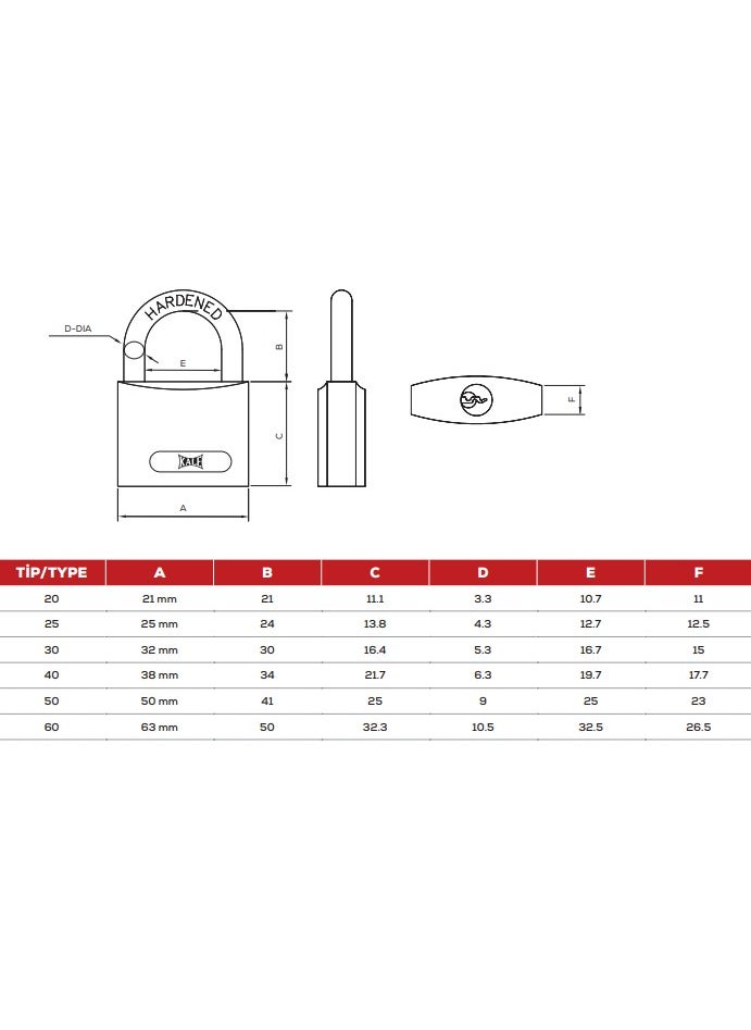 KALE KILIT Kale Padlock Casting 60mm  - Image 4