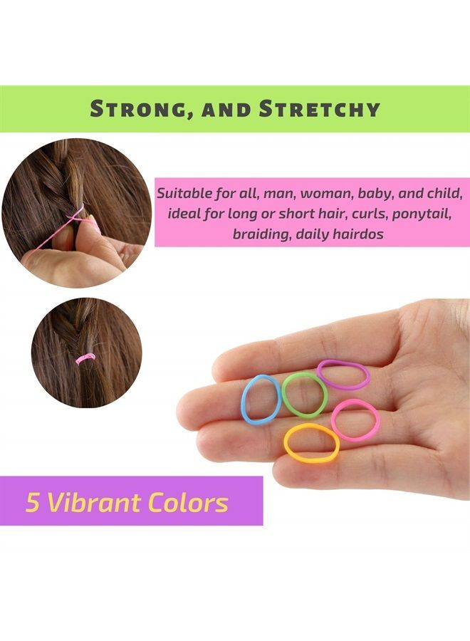 Mr. Pen Hair Rubber Bands, 2400 Pack, Assorted Color, Colorful Rubber Bands for Hair, Hair Bands, Elastic Hair Ties, Mini Hair Ties, Rubber Hair Ties, Hair Ties for Baby Girls, Baby Hair Ties - Image 2