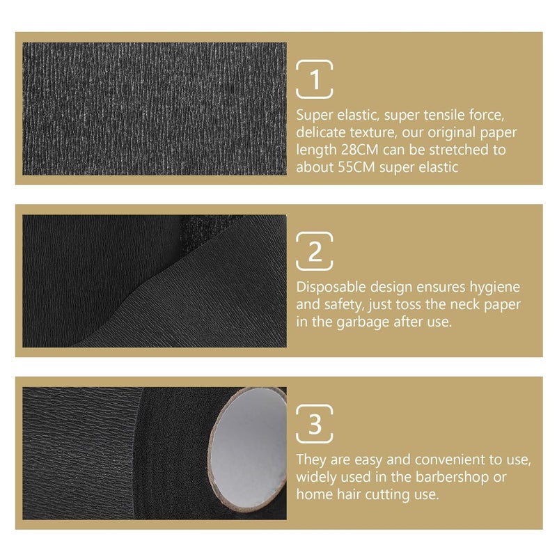 NOLITOY 4rolls Stretchy Barber Neck Protection Paper Flexible Collar Strips for Hair Cutting Salon Home Use Safe and Skin-friendly Per - Image 3