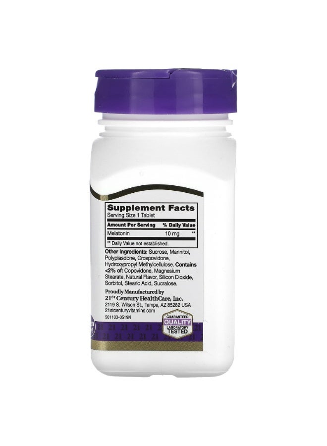 21st Century Quick Dissolve Melatonin, Cherry, 10 mg, 120 Tablets - Image 2