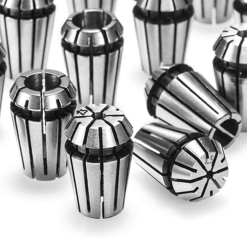 Genmitsu 15PCS ER11 Precision Spring Collet Set for CNC Engraving Milling Lathe Chuck Tool, 1.0mm-7.0mm & 1/4", 1/8" - Image 2