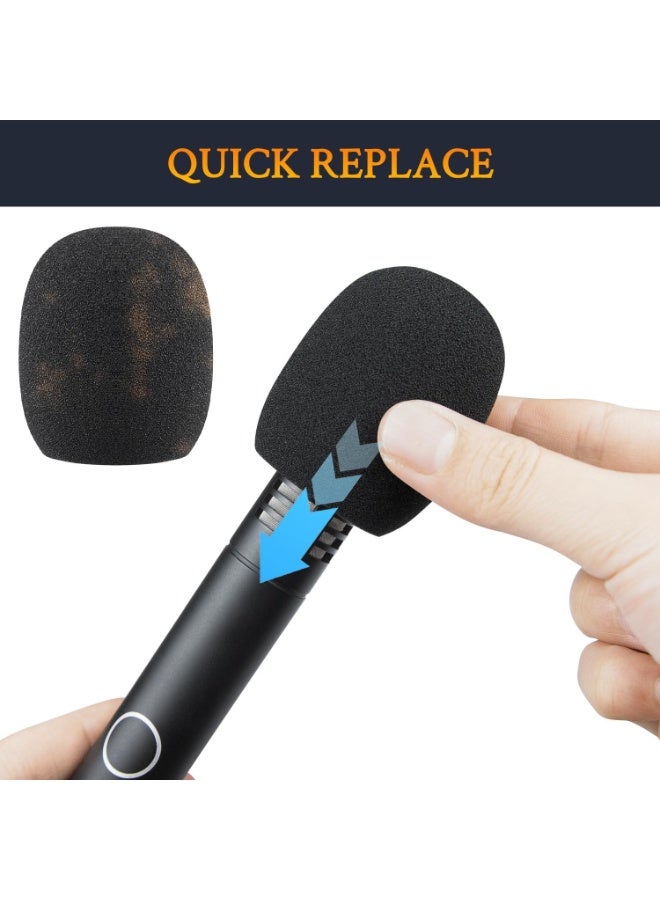DIOTTI 8-Pack High-Density Microphone Foam Windscreens, Universal Fit Pop Filter Covers for Condenser & Dynamic Mics, Noise Reduction & Protective Washable Mic Covers - Image 4