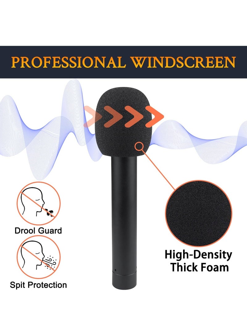 DIOTTI 8-Pack High-Density Microphone Foam Windscreens, Universal Fit Pop Filter Covers for Condenser & Dynamic Mics, Noise Reduction & Protective Washable Mic Covers - Image 2