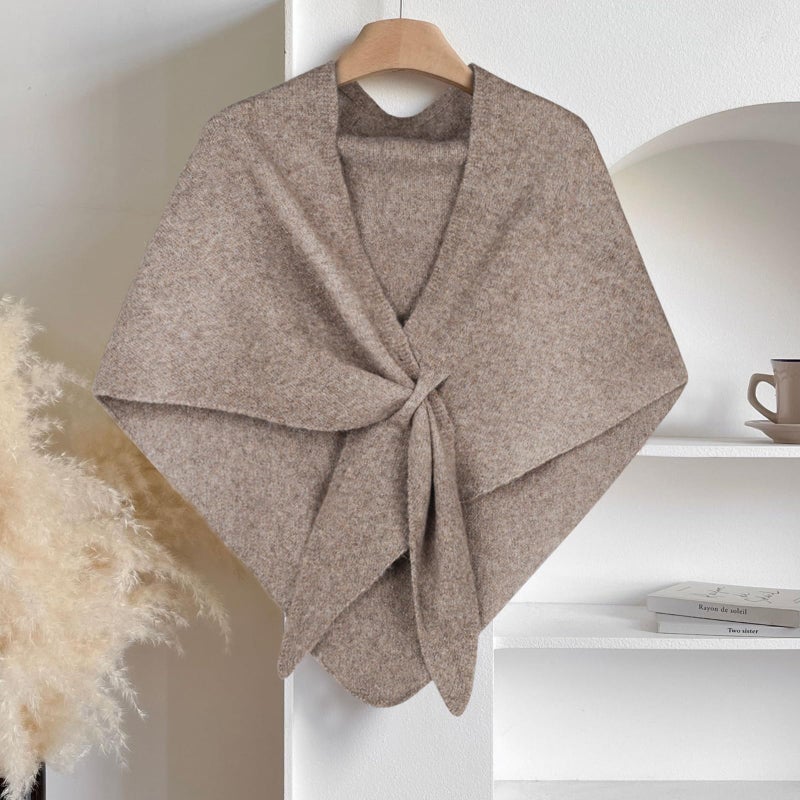 EXTREE Scarfs for Women Pashmina Silky Shawl Wrap for Evening Dressing Blanket Open Front Poncho Cape - Image 4
