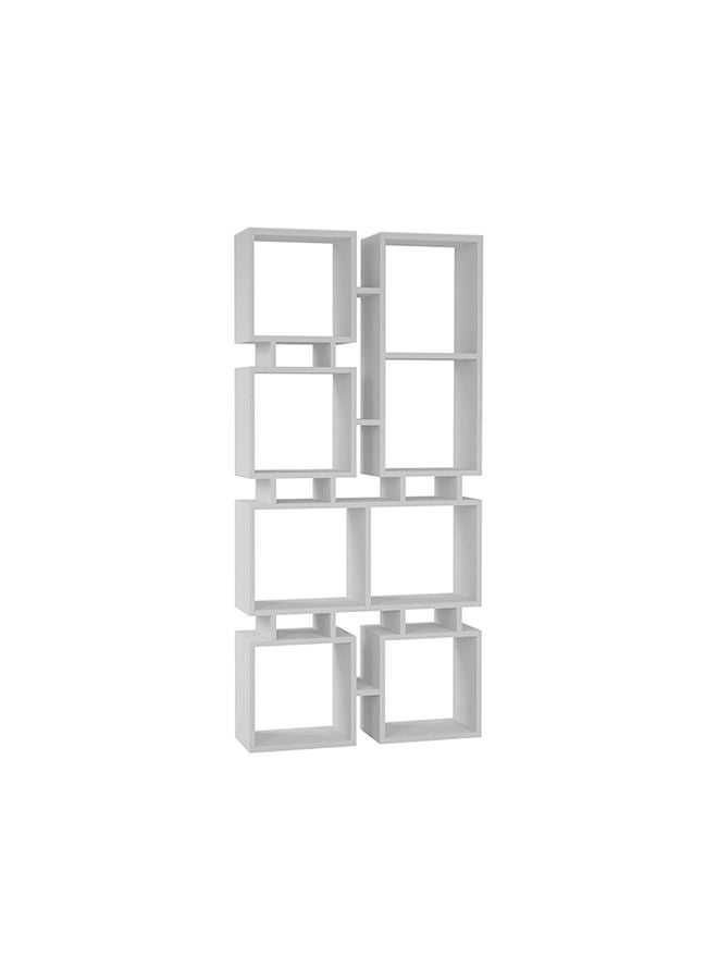 Mourah Home Rail Bookcase No.1 - White - 2 Years Warranty - Image 2