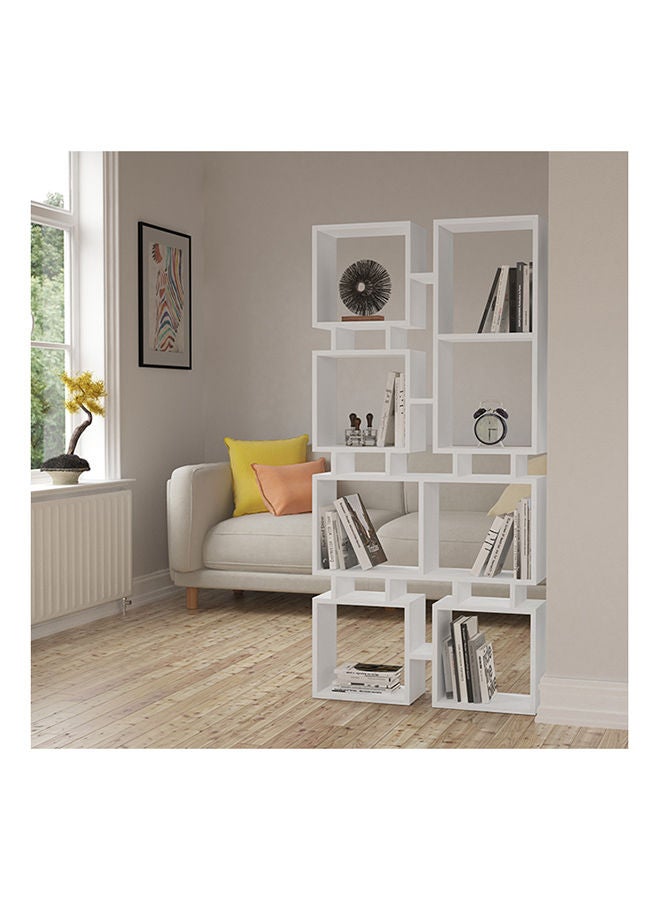 Mourah Home Rail Bookcase No.1 - White - 2 Years Warranty - Image 1