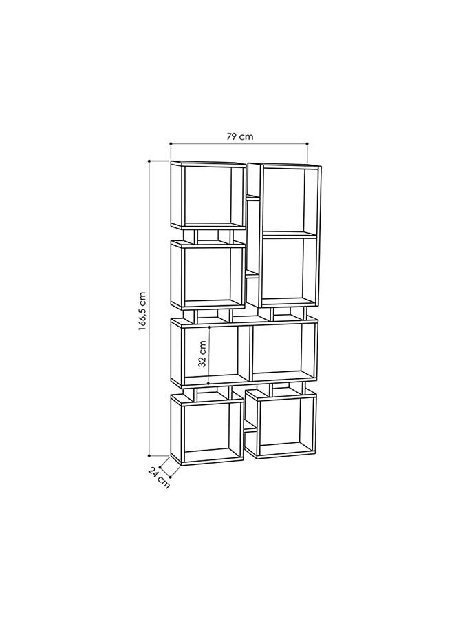Mourah Home Rail Bookcase No.1 - White - 2 Years Warranty - Image 3