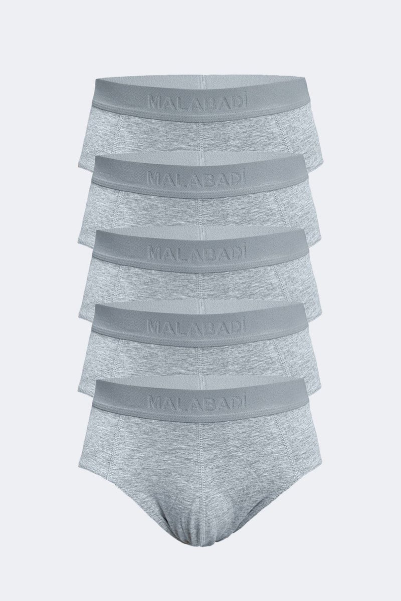 Malabadi Men's Gray 5 Pack Macro Modal Slip Panties 052  - Image 1