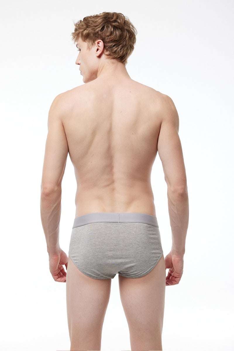 Malabadi Men's Gray 5 Pack Macro Modal Slip Panties 052  - Image 2
