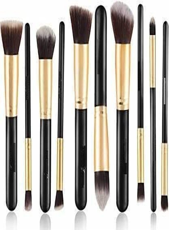 SUNISA Professional Black Soft Bristles 10 Pcs Makeup Brushes Set for Womens & Girls - (Pack of 10) - Image 1