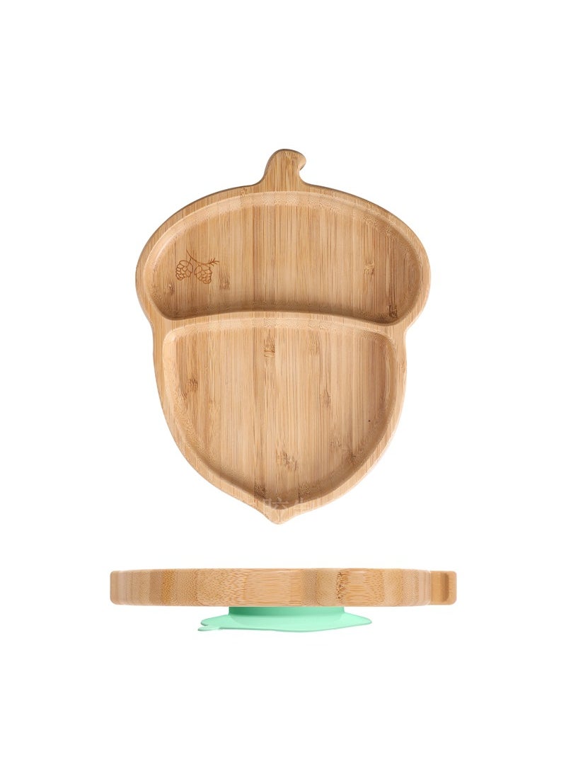 Generic - Cute Cartoon Kids Sectioned Dinner PlatePine Cone plate mint green Pine Cone plate mint green - Image 1