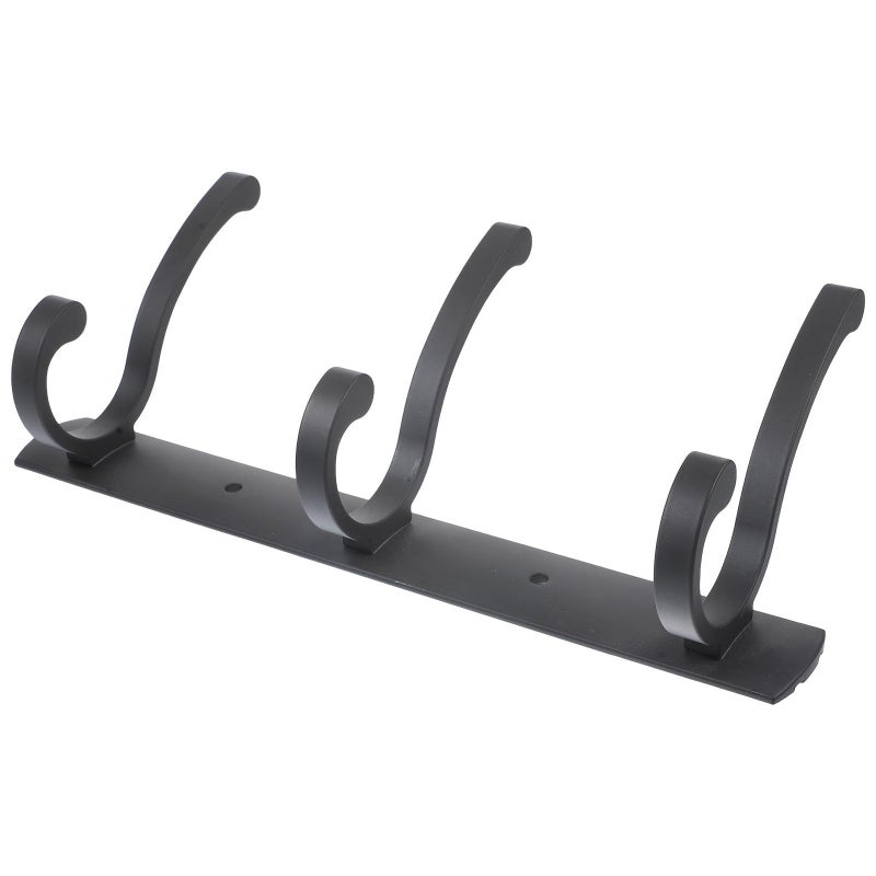 رفافة معاطف جدارية من الألومنيوم للفضاء، 3 خطافات، حمالة ملابس متينة للمدخل أو باب الحمام - Image 2