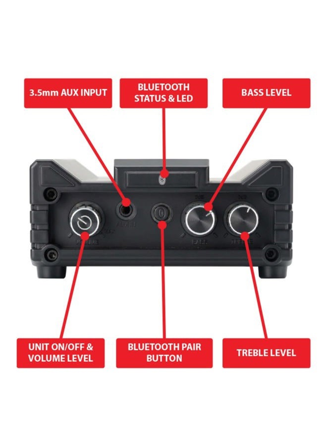 Dual Electronics DBTMA100 Black Micro 2 Channel Class-D Amplifier | 3.5 mm AUX Input | Stereo RCA Outputs | 100 Watts Peak Power | Up to 100ft of Wireless Bluetooth Range - Image 2