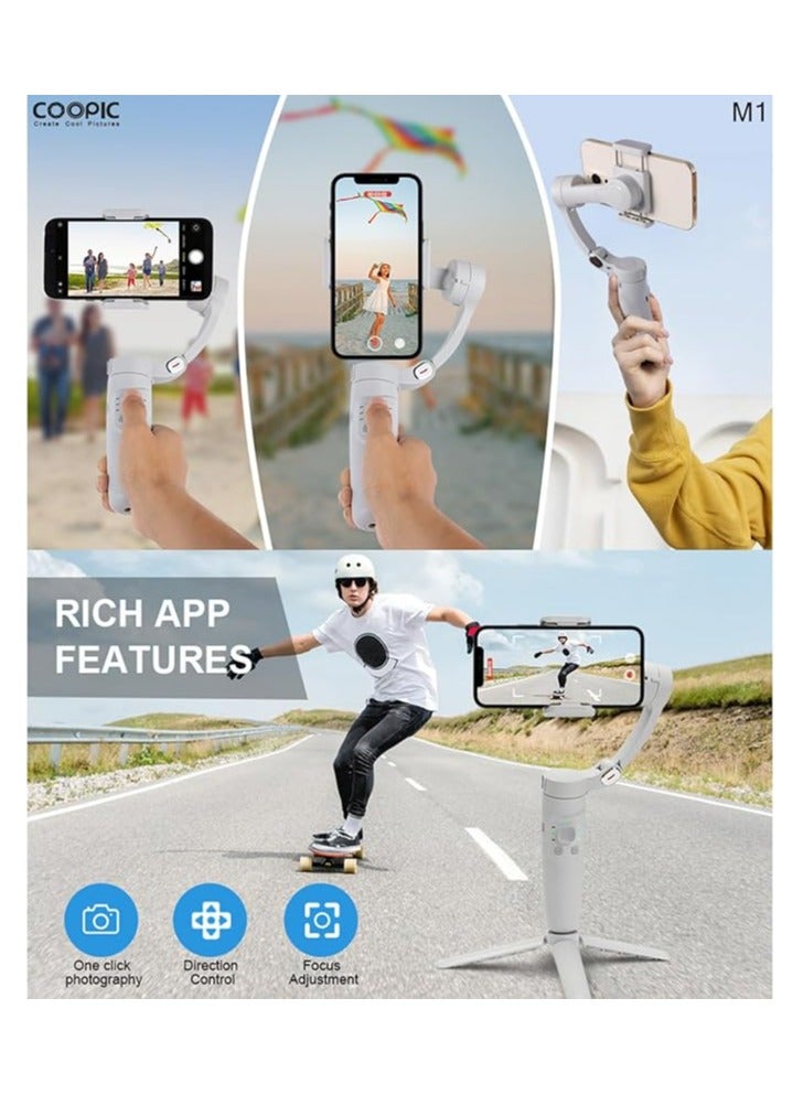 Coopic M1 Merak One 3-Axis Handheld Smartphone Gimbal Stabilizer with Face Tracking & Inception Mode - Image 4
