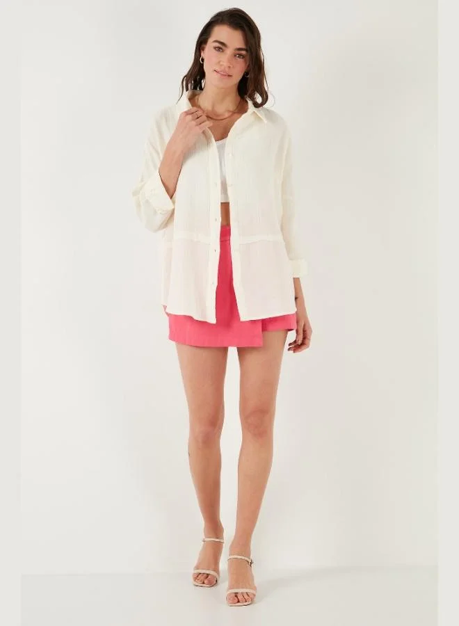 Lela Lela Cotton Regular Fit Muslin Shirt Women's SHIRT CF25S166905