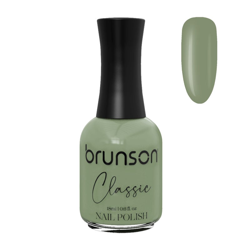 brunson Classic Nail Polish 4 in 1 Solar Gel Effect Fast Air Dry Nail Colors with Nail Hardener Long Lasting Chip Resistant Vegan Organic Hema Free Colors for Manicure Pedicure