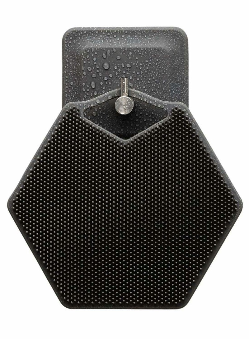 Captaintech Body Scrubber & Storage Hook Set, Silicone Shower & Bathroom Accessory, Features Silicone-Grip Technology - Image 1