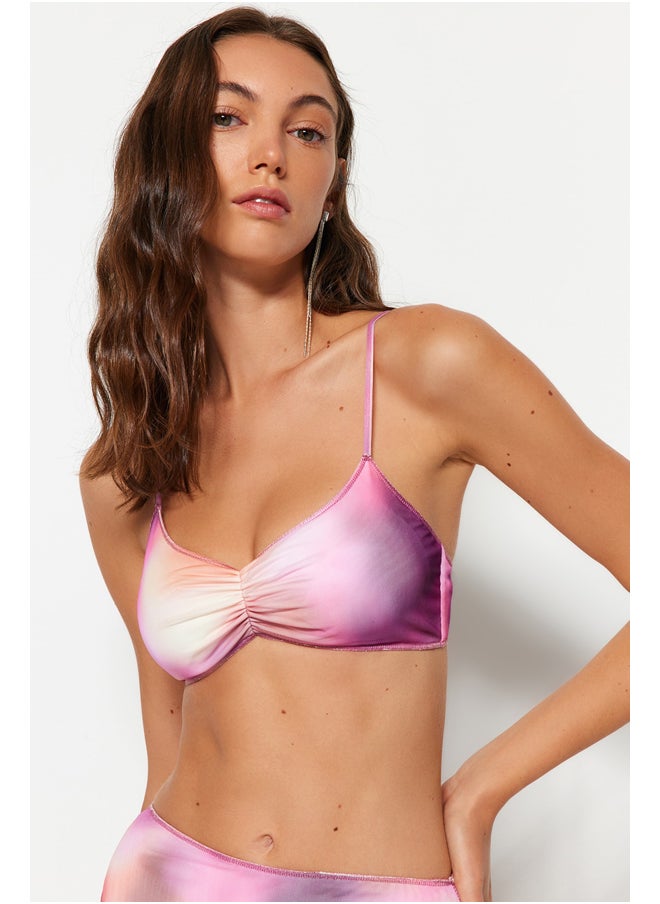 trendyol - Gradient Patterned Triangle Bikini Top TBESS23BU00435 - Image 1