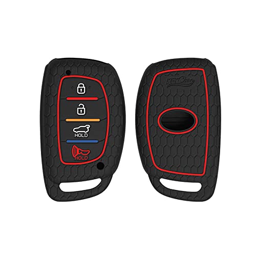 CARMATE Silicone Car Key Cover KC-30 Fit for ( Creta, i20 (2021), Venue, Tucson, Elantra )-Black - Image 5