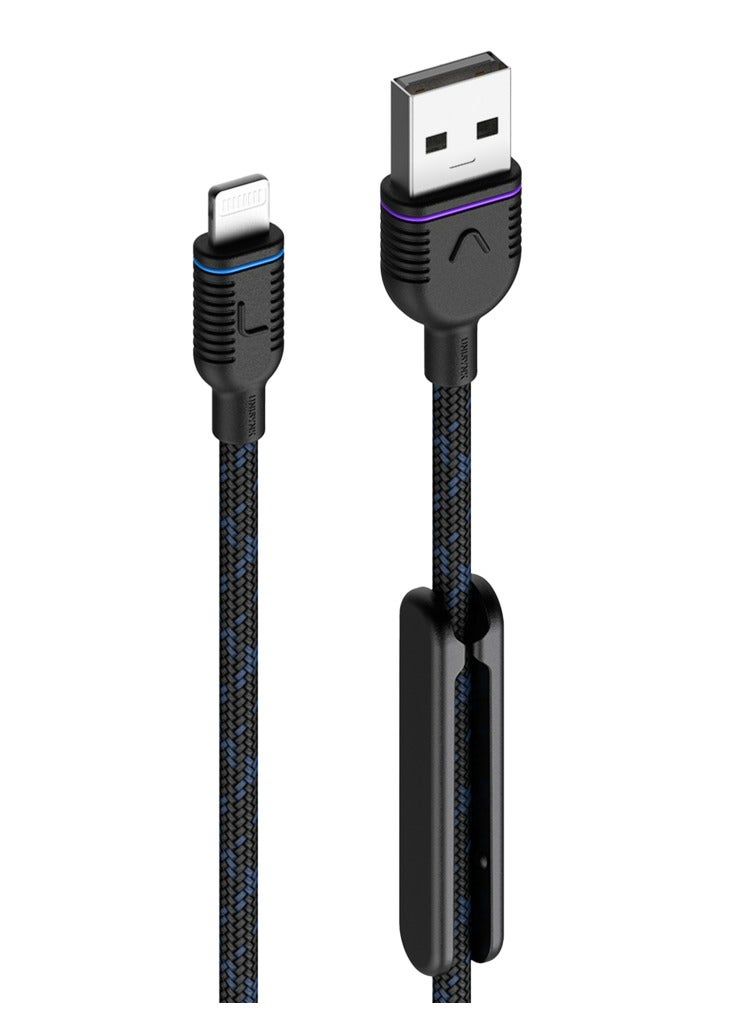 UNISYNK USB-A to Lightning Cable - Fast Charging and Data Sync, Apple MFi Certified iPhone Charger Cable, Compatible with iPhone 13/12/11/X/XS/XR/8/7/6, iPad Pro/Air/mini, iPod, Black, 1.2m Length - Image 1