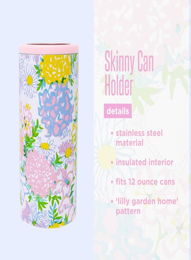 ليلي بوليتسر حامل علب نحيف معزول من ليلي بوليتزر، مبرد علب أنيق مزين بالزهور للشاطئ أو المسبح (ليلي جاردن هوم) - Image 3