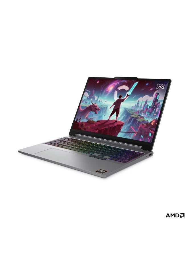 لينوفو لابتوب ألعاب LOQ 15AHP11 بشاشة WUXGA مقاس 15.3 بوصة (1920x1200)، معالج Ryzen 7 250، ذاكرة وصول عشوائي DDR5 سعة 16 جيجابايت، قرص صلب SSD سعة 1 تيرابايت، بطاقة رسومات NVIDIA GeForce RTX 5060 سعة 8 جيجابايت، نظام تشغيل DOS (بدون ويندوز)، لون رمادي لونا الإنجليزية/العربية - Image 2