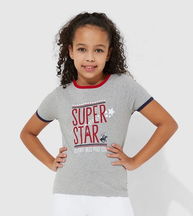 Super Star Ringer Printed T-Shirt