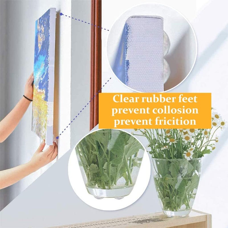 Set of 100 Pieces Round Adhesive Silicone Bumper Door Cabinet Drawer Safety Stopper Mute Buffer Door Protector for Home (3x8 mm, Clear) 1 Sheet - Image 3