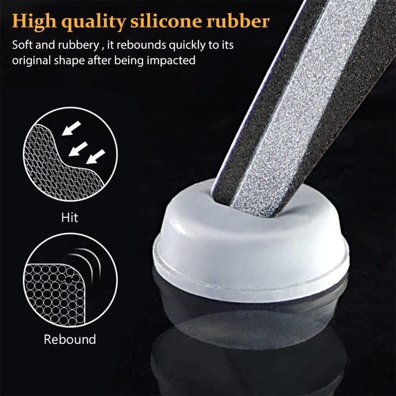 Set of 100 Pieces Round Adhesive Silicone Bumper Door Cabinet Drawer Safety Stopper Mute Buffer Door Protector for Home (3x8 mm, Clear) 1 Sheet - Image 5