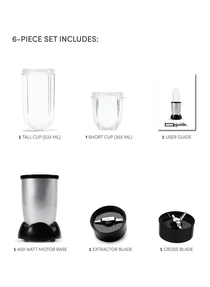 4-Piece Accessory Set, Multi-Function High-Speed Blender, Silver