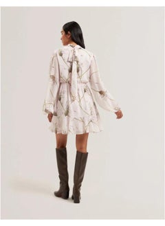 Ted Baker Printed Neck Tie Detail Dress  - Image 2
